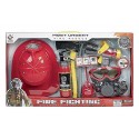 COFFRET PANOPLIE POMPIER ACCESSOIRES LANCE A EAU