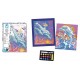 Coffret 2 tableaux dauphins peinture au numero les ateliers du calme-lilojouets-morbihan-bretagne