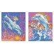 Coffret 2 tableaux dauphins peinture au numero les ateliers du calme-lilojouets-morbihan-bretagne
