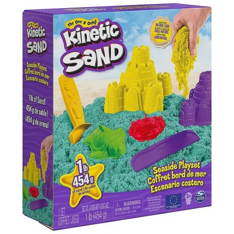 COFFRET PLAGE KINETIC SAND SABLE 454GR AVEC 5 ACCESSOIRES-LiloJouets-Morbihan-Bretagne