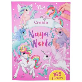 CARNET D'AUTOCOLLANTS LICORNE CREATE NAYA'S WORLD-LiloJouets-Morbihan-Bretagne