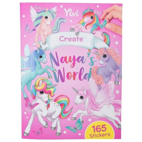 CARNET D'AUTOCOLLANTS LICORNE CREATE NAYA'S WORLD-LiloJouets-Morbihan-Bretagne