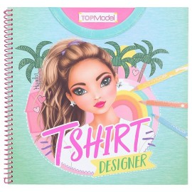 ALBUM A COLORIER TSHIRT DESIGNER 24X23CM TOPMODEL