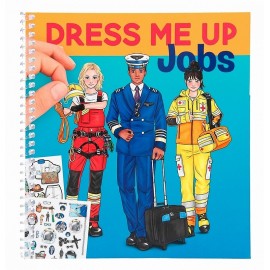 CAHIER COLORIAGE METIERS AVEC STICKERS DRESS ME UP