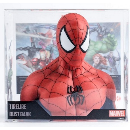 TIRELIRE BUSTE SPIDERMAN 17CM MARVEL COMICS-LiloJouets-Morbihan-Bretagne