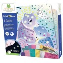 COFFRET MOSAIQUES BONNE NUIT STICK&FUN 5 TABLEAUX 24X24CM 1500 PIECES