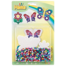 BLISTER GM PAPILLON FLEUR ET 1100 PERLES HAMA-LiloJouets-Morbihan-Bretagne