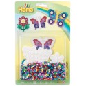 BLISTER GM PAPILLON FLEUR ET 1100 PERLES HAMA