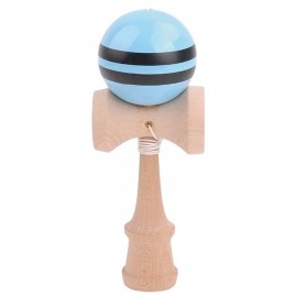 BILBOQUET KENDAMA HETRE BOULE 6CM BLEUE ET BANDEAU NOIR