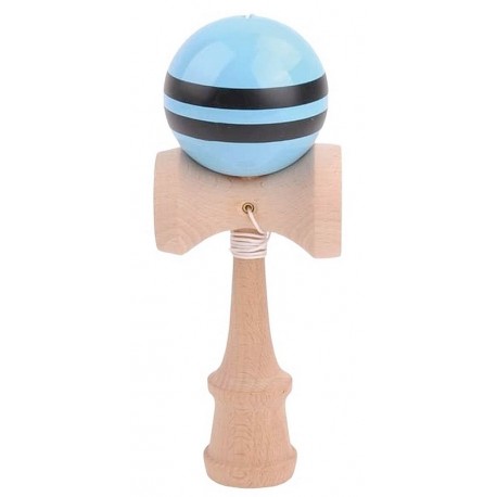 BILBOQUET KENDAMA HETRE BOULE 6CM BLEUE ET BANDEAU NOIR-LiloJouets-Morbihan-Bretagne