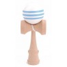 BILBOQUET KENDAMA HETRE BOULE 6CM BLANCHE ET BANDEAU BLEU-LiloJouets-Morbihan-Bretagne
