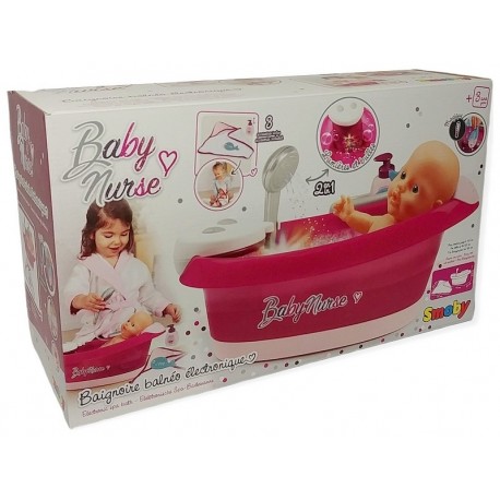 BAIGNOIRE BALNEO ELECTRONIQUE 40CM AVEC 3 ACCESSOIRES BABY NURSE-LiloJouets-Morbihan-Bretagne