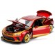 Voiture chevrolet camaro 2016 rouge 1.24e metal avec figurine iron man-lilojouets-morbihan-bretagne