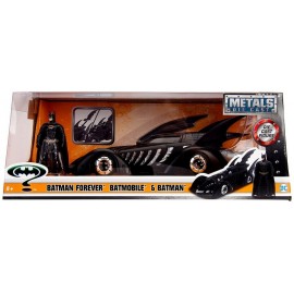 VOITURE BATMOBILE 1995 BATMAN FOREVER 1.24E METAL AVEC FIGURINE BATMAN-LiloJouets-Morbihan-Bretagne