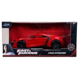 VOITURE LYKAN HYPERSPORT ROUGE 1.24E METAL FAST&FURIOUS
