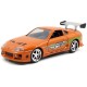 Voiture toyota supra 1995 orange 1.32e metal brian fast&furious-lilojouets-morbihan-bretagne