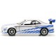 Voiture nissan skyline gt-r 2002 grise 1.32e metal brian fast&furious-lilojouets-morbihan-bretagne