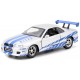 Voiture nissan skyline gt-r 2002 grise 1.32e metal brian fast&furious-lilojouets-morbihan-bretagne