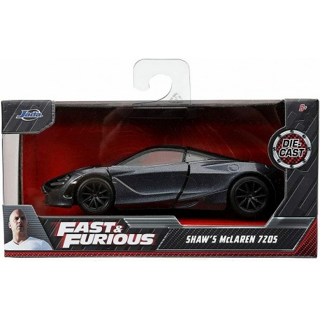 VOITURE MC LAREN 720S GRISE 1.32E METAL SHAW FAST&FURIOUS-LiloJouets-Morbihan-Bretagne