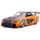 Voiture mazda rx-7 orange 1.32e metal han fast&furious-lilojouets-morbihan-bretagne