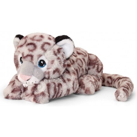 PELUCHE LEOPARD DES NEIGES 25CM KEELECO-LiloJouets-Morbihan-Bretagne