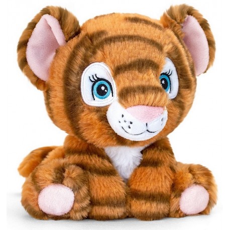 PELUCHE TIGRE 16CM KEELECO GAMME ADOPTABLE WORLD-LiloJouets-Morbihan-Bretagne