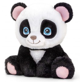 PELUCHE PANDA 16CM KEELECO GAMME ADOPTABLE WORLD-LiloJouets-Morbihan-Bretagne