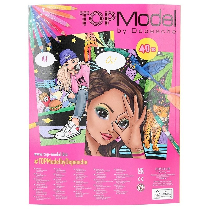 Depesche - Top Model - Set de beauté make up - Coloriage et maquillage