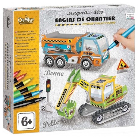 COFFRET MAQUETTES DECO ENGINS DE CHANTIER-LiloJouets-Morbihan-Bretagne