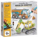 COFFRET 2 MAQUETTES DECO ENGINS DE CHANTIER A CONSTRUIRE