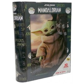 PUZZLE THE MANDALORIAN 300 PIECES 31X46CM IMAGE 3D STAR WARS BOITE METAL