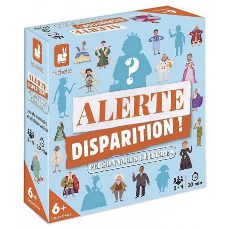 JEU ALERTE DISPARITION PERSONNAGES CELEBRES-LiloJouets-Morbihan-Bretagne