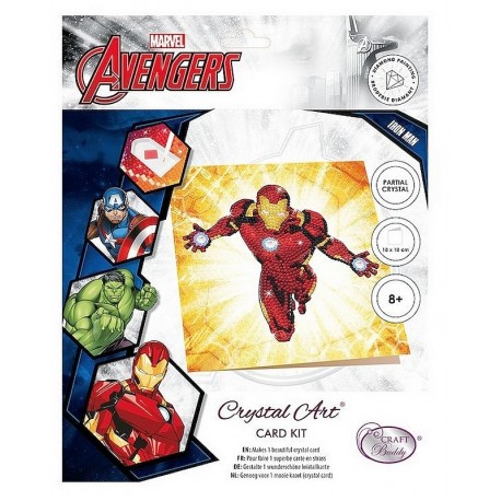 KIT CARTE IRON MAN MARVEL 18X18CM BRODERIE DIAMANT-LiloJouets-Morbihan-Bretagne