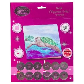 KIT CARTE TORTUE 18X18CM BRODERIE DIAMANT CRYSTAL ART-LiloJouets-Morbihan-Bretagne