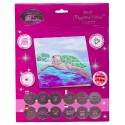 CARTE A DIAMANTER TORTUE 18X18CM - BRODERIE DIAMANT CRYSTAL ART