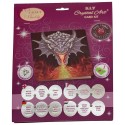 KIT CARTE DRAGON A.STROKES 18X18CM BRODERIE DIAMANT CRYSTAL ART