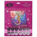 KIT CARTE HIPPOCAMPE 18X18CM BRODERIE DIAMANT
