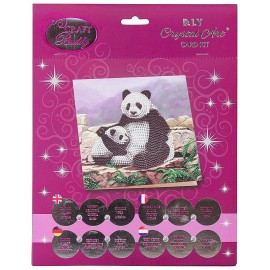 KIT CARTE PANDAS 18X18CM BRODERIE DIAMANT CRYSTAL ART-LiloJouets-Morbihan-Bretagne