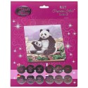 KIT CARTE PANDAS 18X18CM BRODERIE DIAMANT CRYSTAL ART