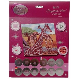 KIT CARTE GIRAFES 18X18CM BRODERIE DIAMANT-LiloJouets-Morbihan-Bretagne