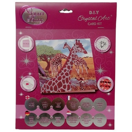 KIT CARTE GIRAFES 18X18CM BRODERIE DIAMANT-LiloJouets-Morbihan-Bretagne