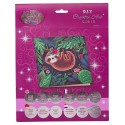 CARTE A DIAMANTER PARESSEUX 18X18CM - BRODERIE DIAMANT CRYSTAL ART