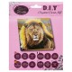 Kit carte lion 18x18cm broderie diamant-lilojouets-morbihan-bretagne