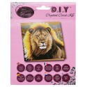 KIT CARTE LION 18X18CM BRODERIE DIAMANT