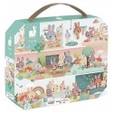 VALISETTE PUZZLE UNE JOURNEE 50X40CM 24 PIECES - POSTER INCLUS