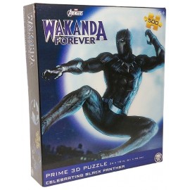 PUZZLE BLACK PANTHER WAKANDA FOREVER 500 PIECES PRIME 3D LENTICULAIRE 61X46CM