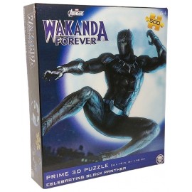 PUZZLE BLACK PANTHER WAKANDA FOREVER 500 PIECES PRIME 3D LENTICULAIRE 61X46CM-LiloJouets-Morbihan-Bretagne