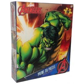 PUZZLE HULK AVENGERS MARVEL 500 PIECES PRIME 3D LENTICULAIRE 61X46CM