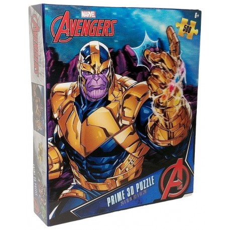 PUZZLE THANOS MARVEL 500 PIECES PRIME 3D LENTICULAIRE 61X46CM-LiloJouets-Morbihan-Bretagne