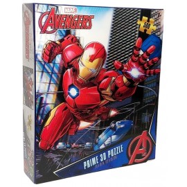 PUZZLE IRON MAN AVENGERS MARVEL 500 PIECES PRIME 3D LENTICULAIRE 61X46CM